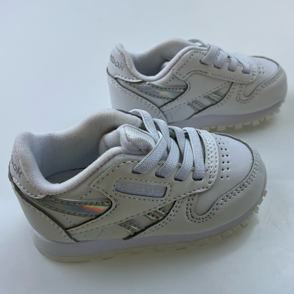 Reebok White Kids Heritage Sneakers N248-30 - Picture 5 of 8